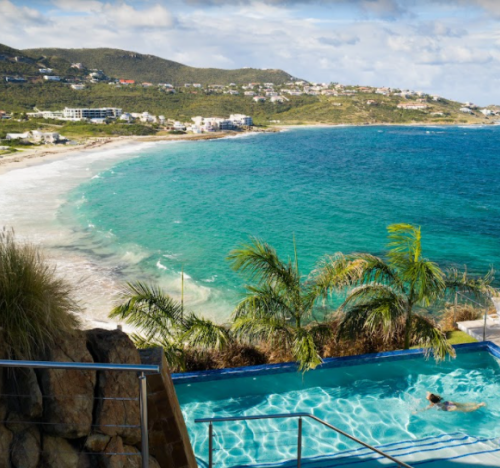 An aerial view of St Maarten