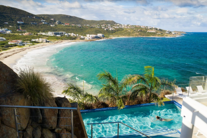 An aerial view of St Maarten