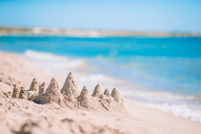 Sandcastle on St. Maarten beach